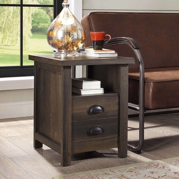 Granary Modern Farmhouse End Table， Brown