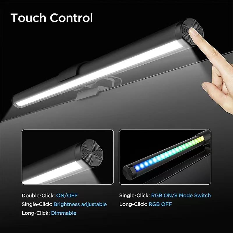 Rgb Backlight Led Monitor Light Bar Touch Control Desk Lamps Computer Screen Lights Monitor Lamp For Home Office Study Pc Gamer