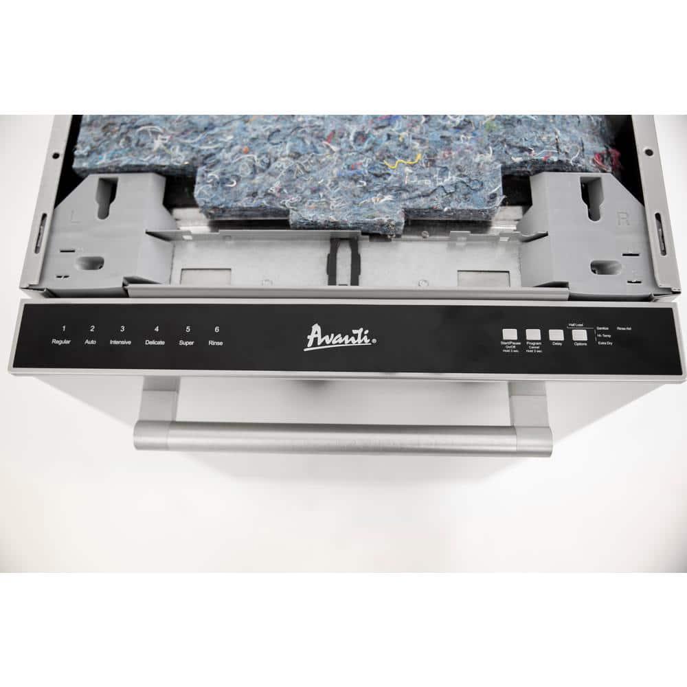 Avanti 18 in Stainless Steel BuiltIn Dishwasher