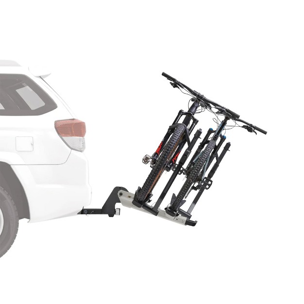 Yakima Stagetwo 2 Inch Premium 4 Bike Adjustable Tray Hitch Bike Rack Accommodates 52 Inches Wheelbases With Remote Tilt Lever And Sks Locks Vapor