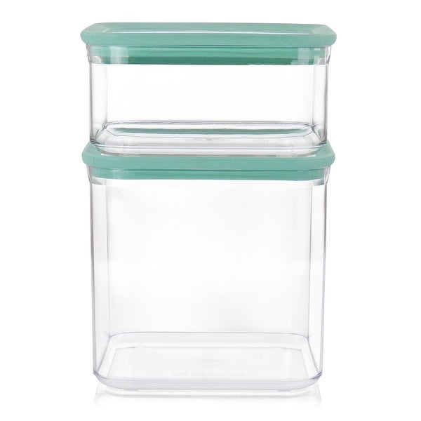 2 Piece Plastic Set with Lids - 2 Piece