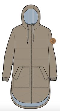 Flora Long Recycled Insulated Jacket - Chinchilla Brown