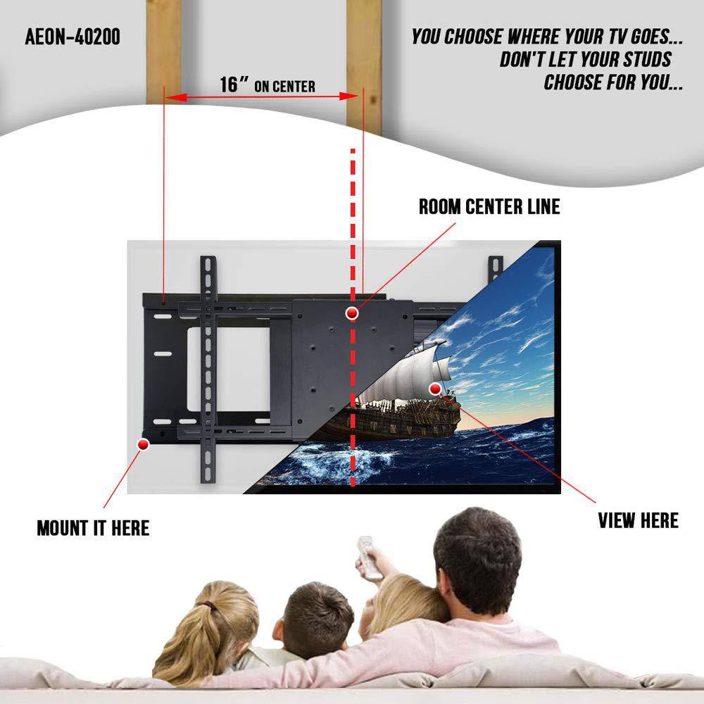 Aeon Stands and Mounts Full Motion TV Wall Mount with Included HDMI Cable Fits 37 in. - 70 in. TV and VESA Compatible 600 mm x 400 mm Aeon-40200