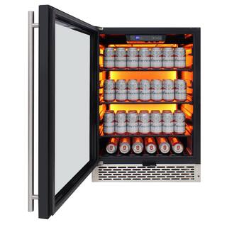 VINOTEMP Backlit Panel Commercial 23.5 in. 117 (12 oz.) Can Cooler EL-54BCCOMM-L