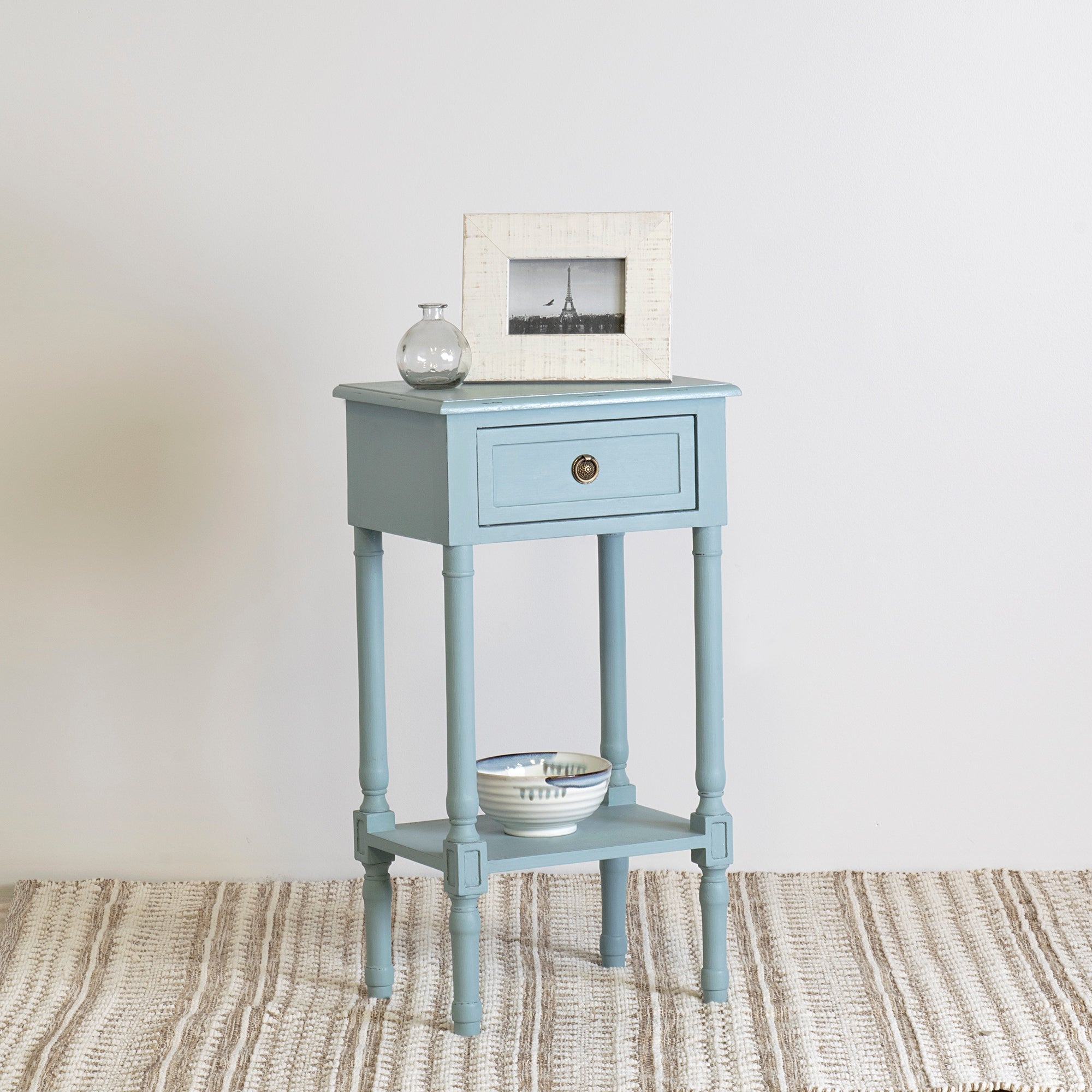 East at Main Painted Wood Side Table with Drawer