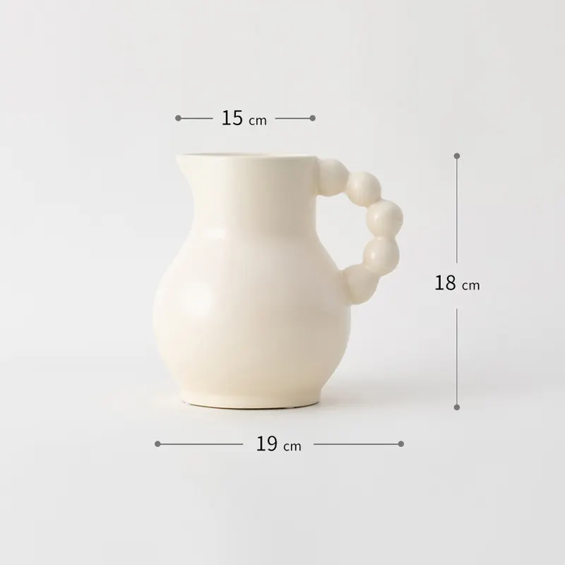 Korean Nordic Style Cheap Pitcher White Mini Plant Custom Tall  Succulent Pots Ceramic for Gift