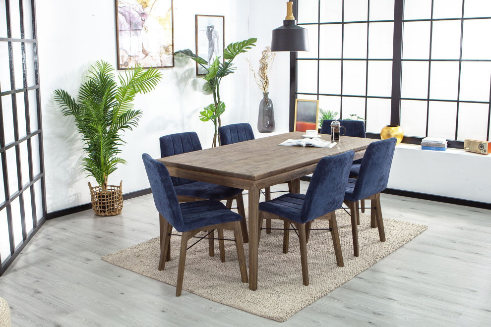 West Dining Chair  Set of 2  Navy   Midcentury   Dining Chairs   by LH Imports  Houzz