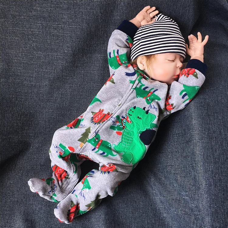 Docinmom 2023 Baby Warm Clothes Fleece Romper Cartoon Fox Unicorn Dinosaur Sleepwear New Born Bebe Clothing Jumpsuit Coverall