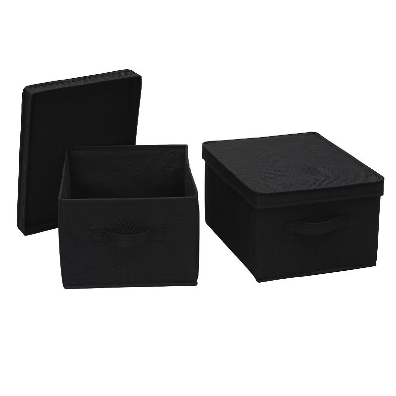 Household Essentials 2-piece Large Fabric Storage Bins with Lids