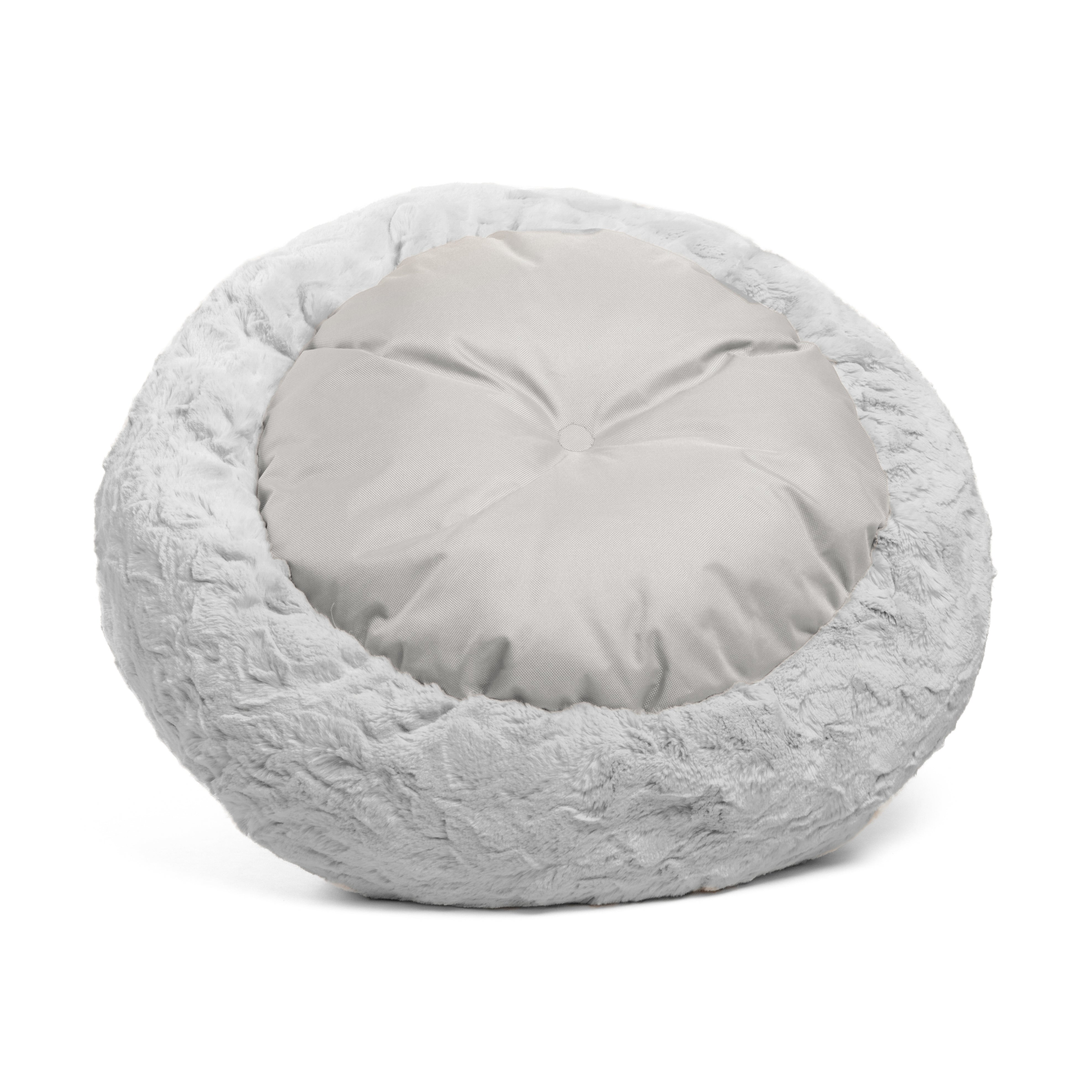 Best Friends by Sheri Donut Cuddler Lux Faux Fur Pet Dog Bed, 23