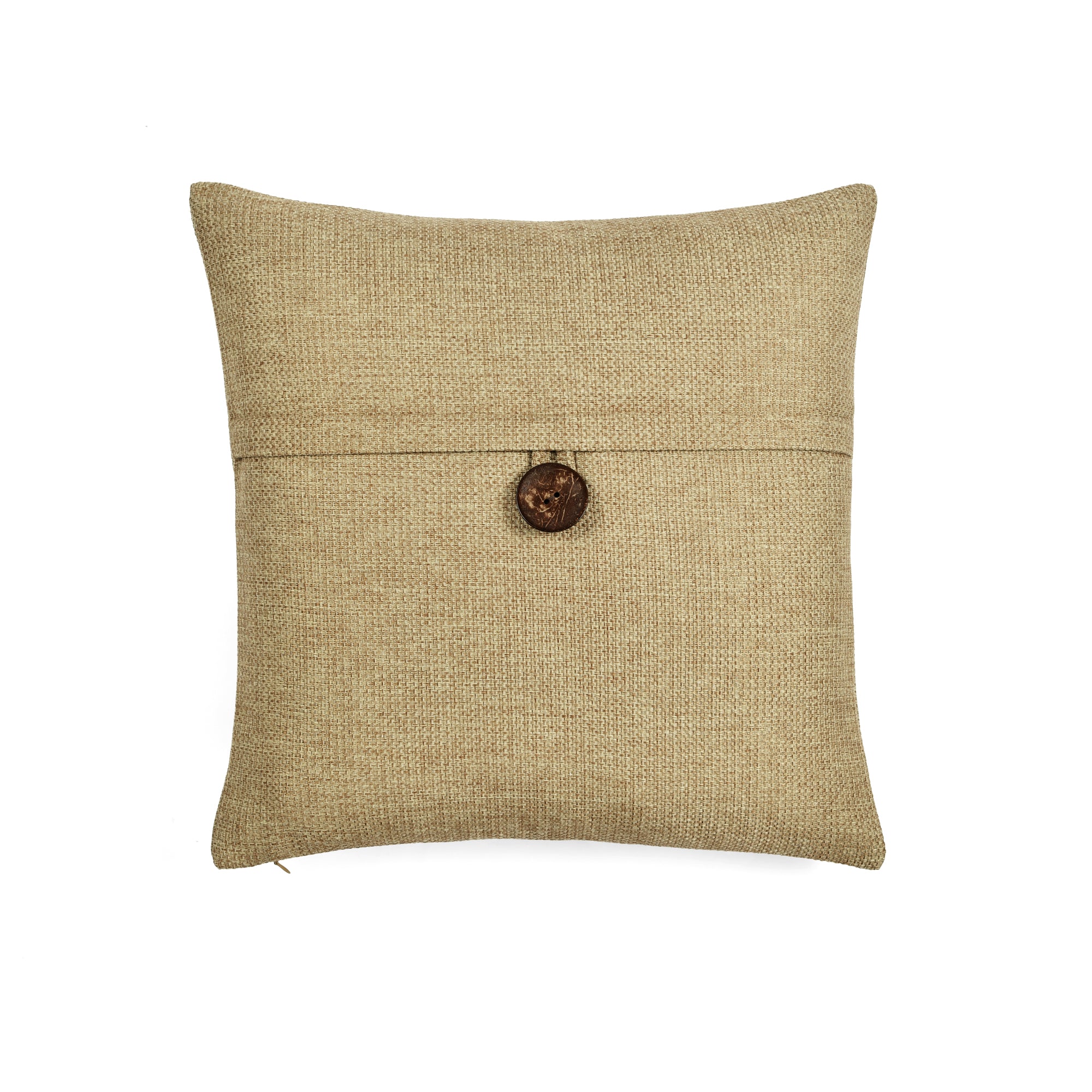 Linen Texture Button Pillow + Farmhouse Stripe Throw Bundle