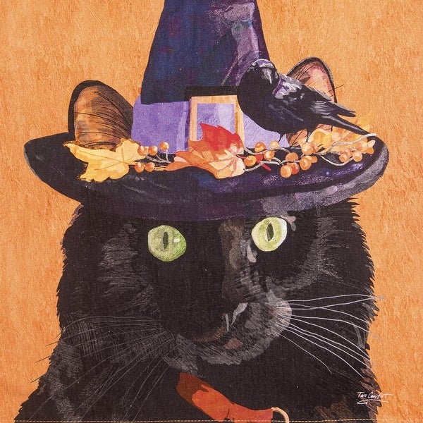 Witch Cat Mouse Printed Flour Sack Kitchen Towel