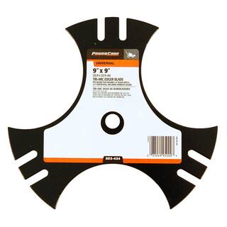 Powercare 9 in x 9 in. Universal Tri-Arc Edger Blade with 12 in. Connection 490-105-H021