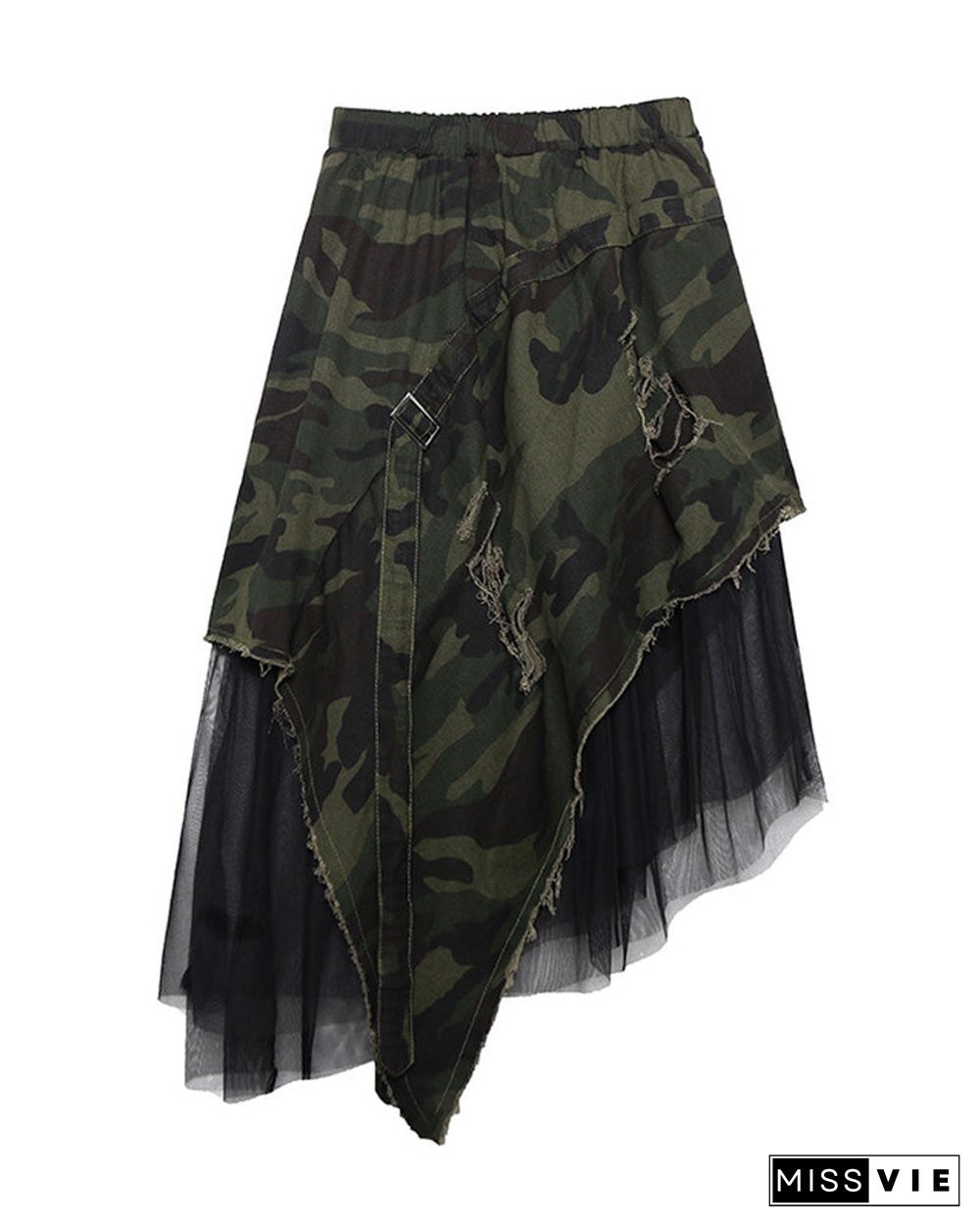 CAMO PATCHWORK SKIRT