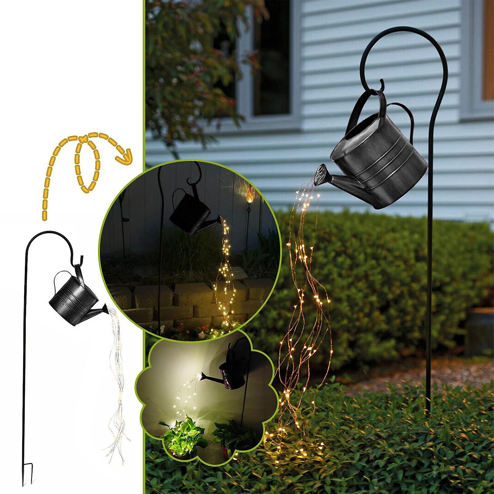 Solar Shower Garden Art Light Decoration Outdoor Garden Lawn Light Kettle Light