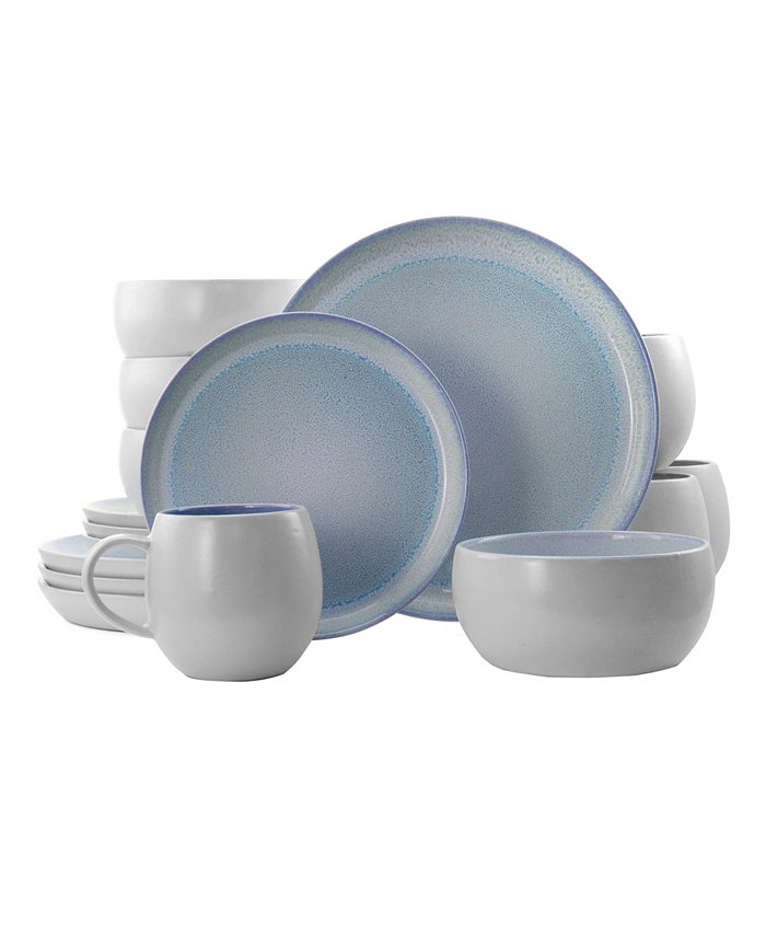 Elama Mocha 16 Piece Dinnerware Set Service for 4