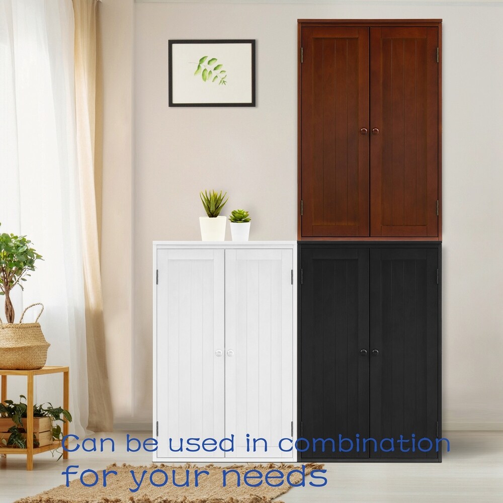 Freestanding Wooden Floor Cabinet with Double Door