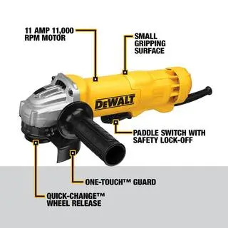 DW 11 Amp Corded 4.5 in. Small Angle Grinder with Dust Ejection System (2-Pack) DWE402X2