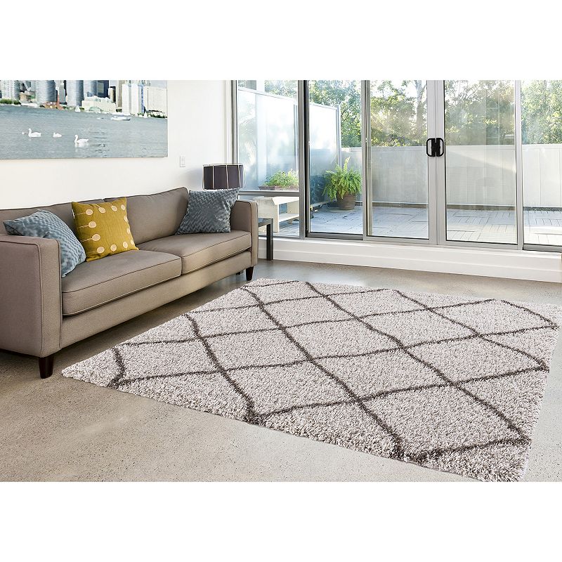 Concord Global Ocean Lattice Shag Rug