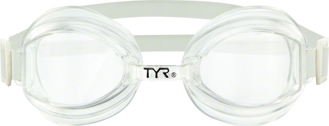 TYR Racetech Goggle: Clear Frame/Clear Lens