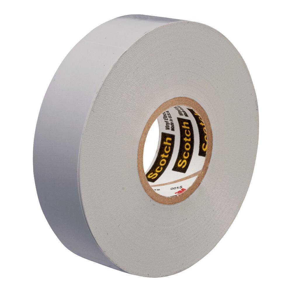 Scotch 34 in. x 66 ft. Gray Vinyl Electrical Color Coding Tape 35 GRAY