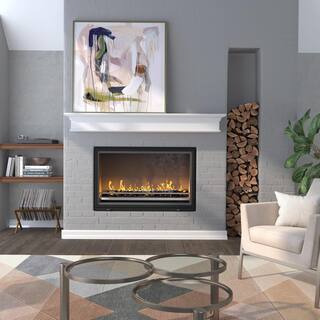 Pearl Mantels 4 ft. Crisp White Finish Cap-Shelf Mantel RPS48610D