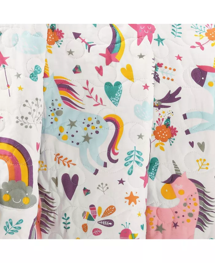 Lush Dandeacute;cor Unicorn Heart Throw for Kids  60 x 50