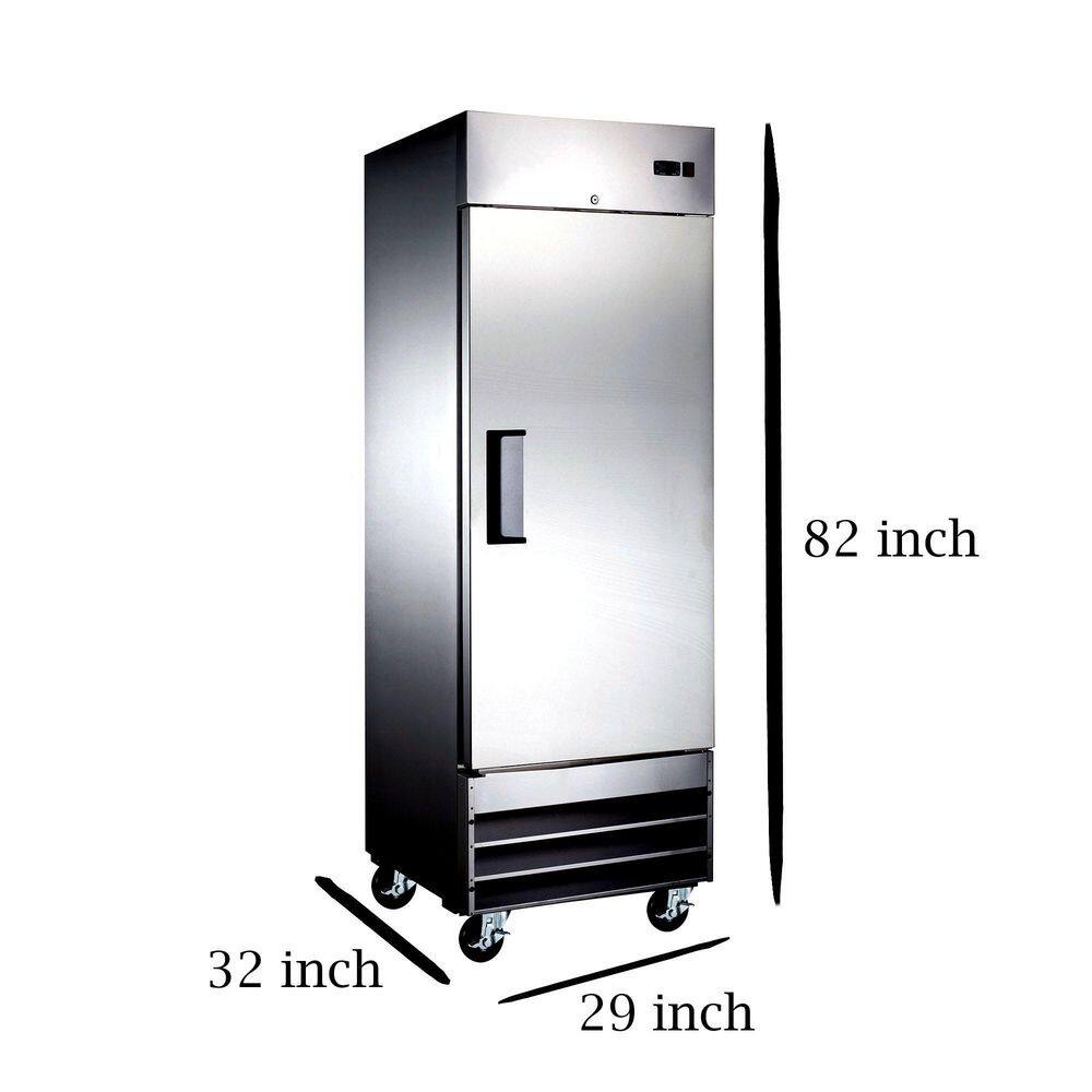 Cooler Depot 23 cu. ft. Commercial Single Door 33F to 41F Refrigerator in Stainless Steel XB27R