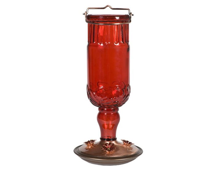 Woodstream Perky-Pet Red Antique Bottle Hummingbird Feeder， 24 oz. - 8119-2