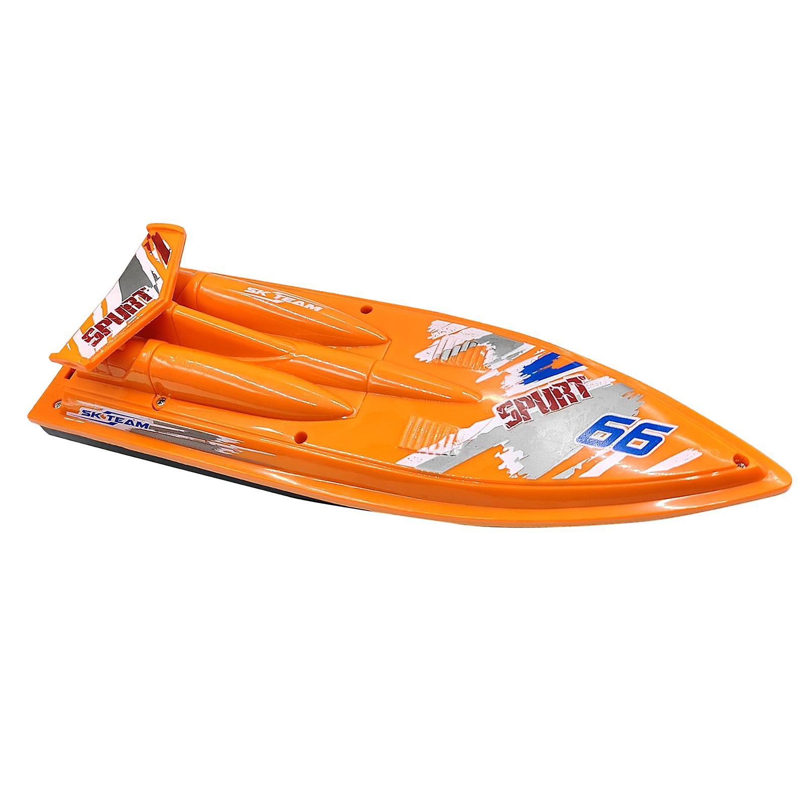 Speed Boat Summer Outdoor Water Playing Floating Boat Bath Toy For Preschool Orange