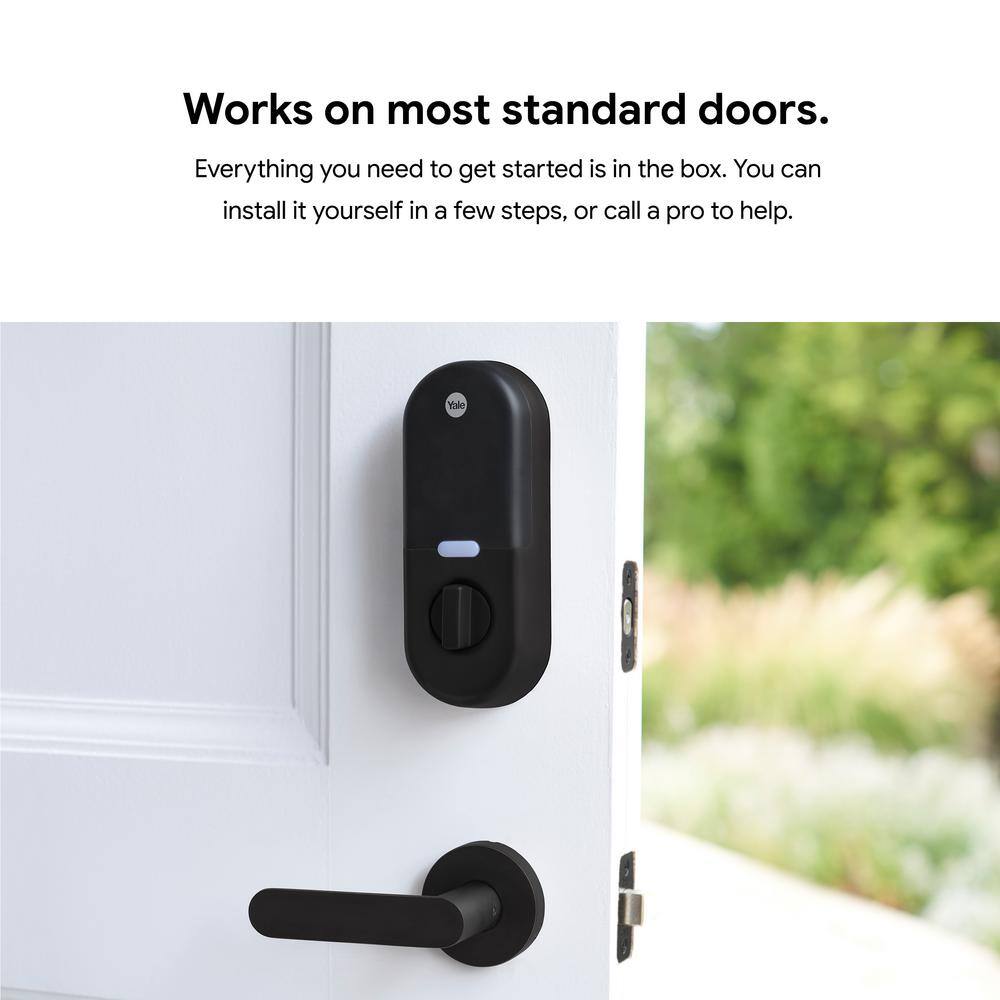 Google Nest x Yale Lock - Tamper-Proof Smart Deadbolt Lock with Nest Connect - Black Suede RB-YRD540-WV-BSP