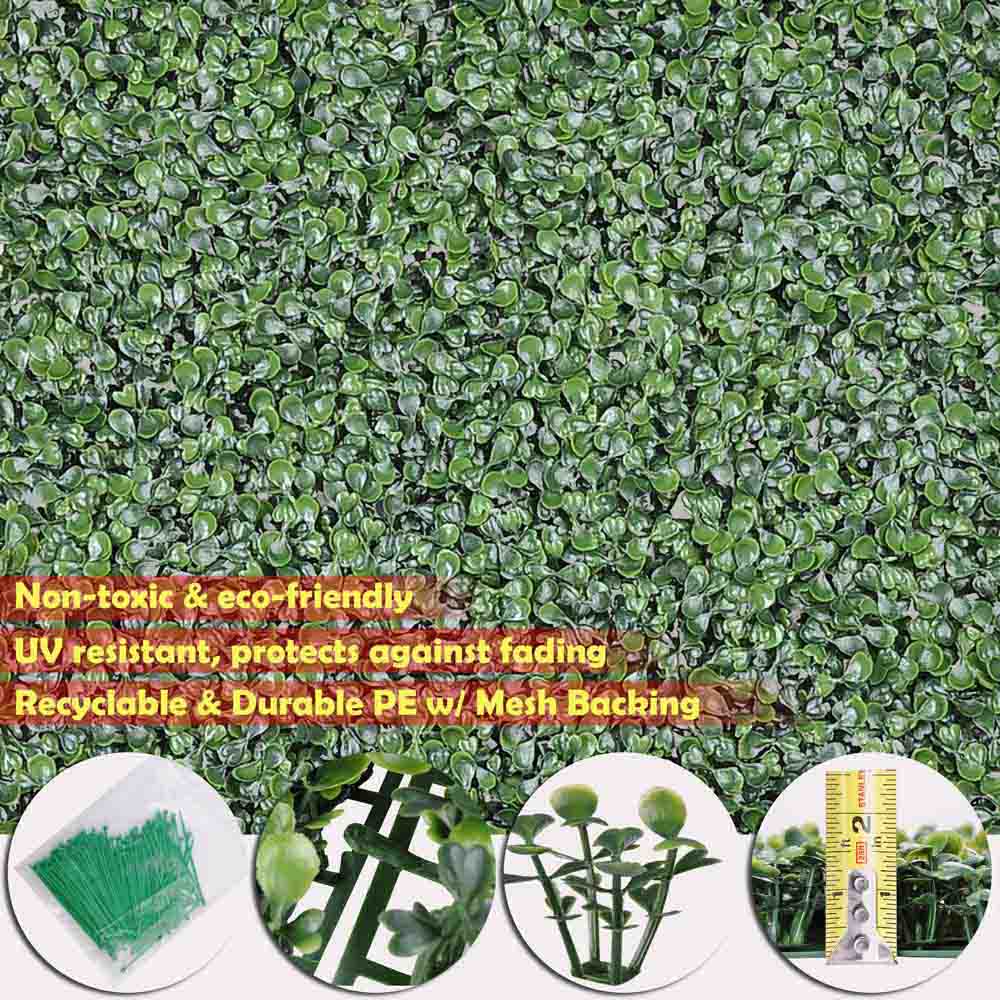 Yescom Artificial Boxwood Hedge Privacy Fencing 12-Pack 20in x 20in