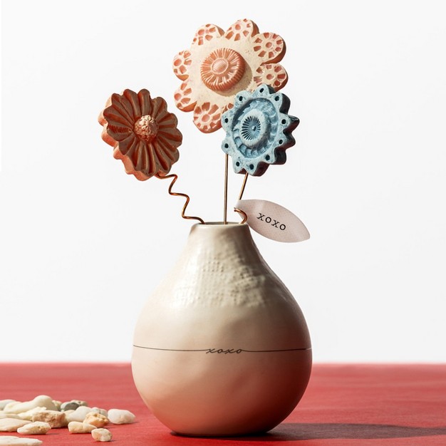 Demdaco Xoxo Just Because Vase White