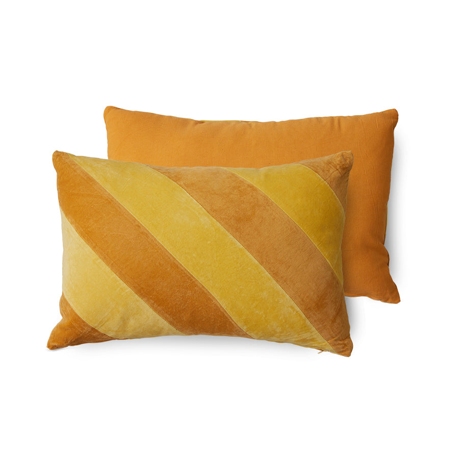 Striped velvet pillow April