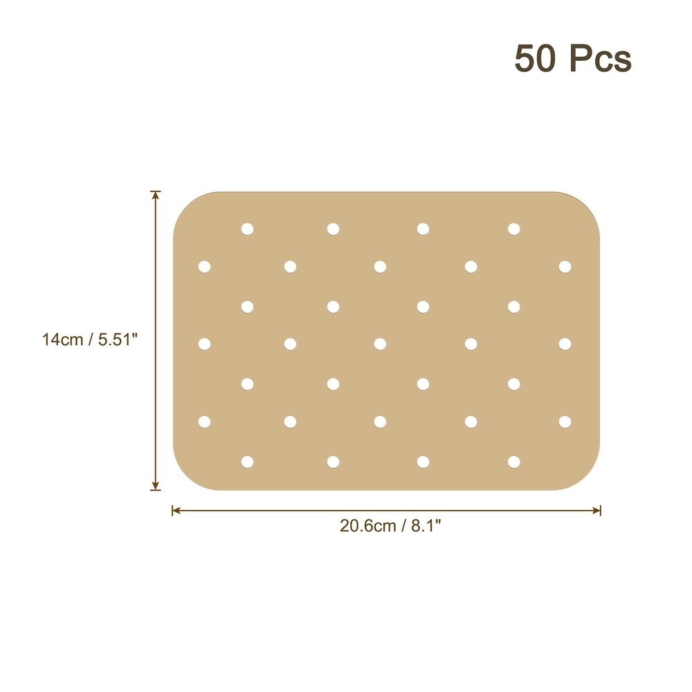 Air Fryer Parchment Paper Liners  50pcs Non Stick Baking Paper Brown   Brown