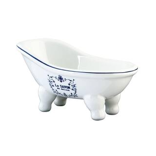 Kingston Brass Le Savon Slipper Claw Foot Tub Soap Dish in White HBATUBSSW