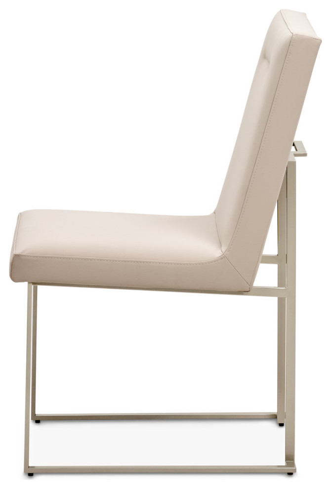 Marin Dining Side Chair  Set of 2   Greige   Contemporary   Dining Chairs   by Michael Amini  Houzz