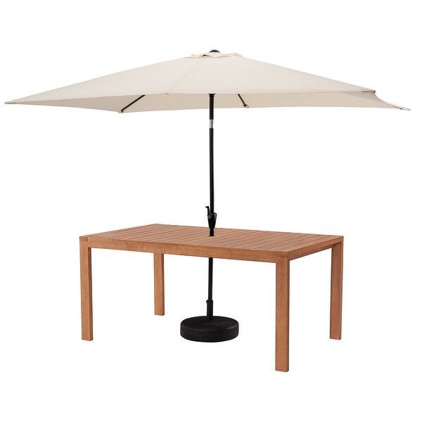 Weston Table with 4 Chairs and 10ft Rectangular Umbrella - 6 Piece Set - N/A - Overstock - 37252540