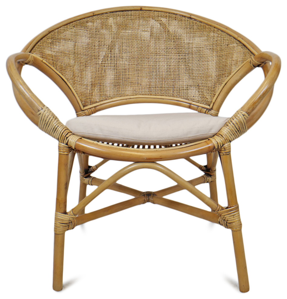 Bamboo and Rattan Ring Arm Chair   Tropical   Armchairs And Accent Chairs   by Design Mix Furniture  Houzz