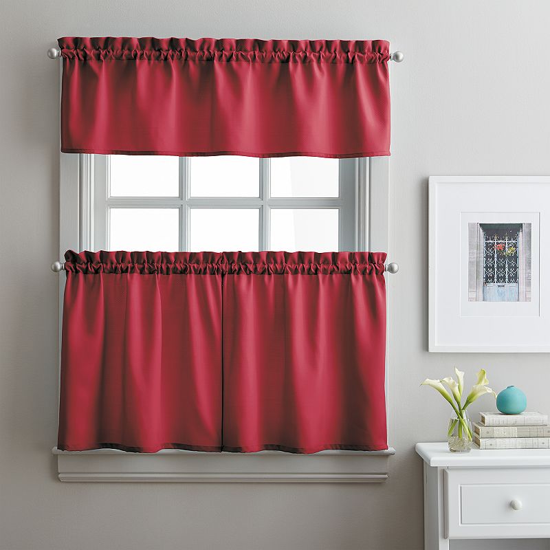 Window Curtainworks Solid Twill Tier Set