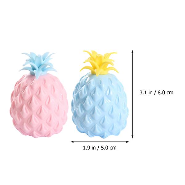 4pcs Pineapple Stress Balls Desk Squeeze Toys Lovely Fidget Toys For Home Office