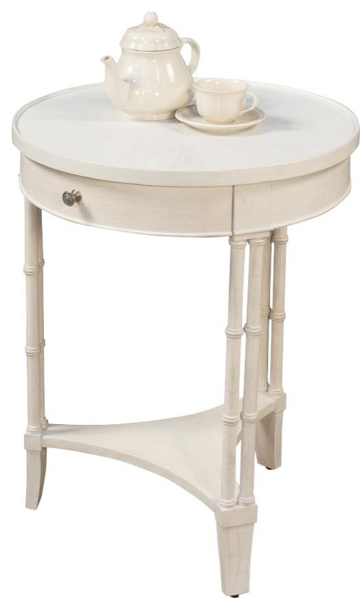 Side Table SARREID Traditional Antique Round Tripod Working White   Asian   Side Tables And End Tables   by EuroLuxHome  Houzz