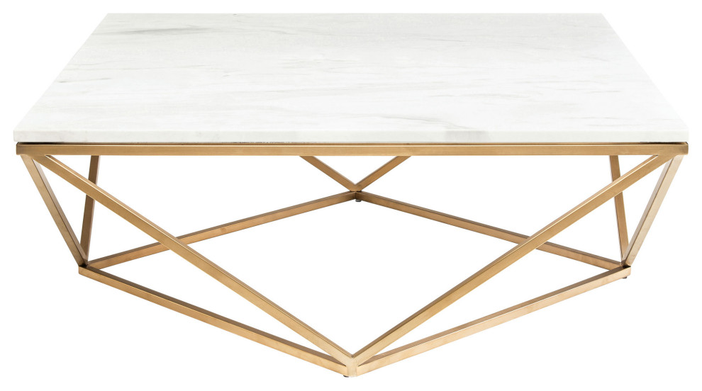 Jasmine White Stone Coffee Table  HGTB265   Contemporary   Coffee Tables   by Kolibri Decor  Houzz