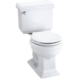 KOHLER Memoirs Classic 2-Piece 1.28 GPF Single Flush Round Toilet with AquaPiston Flushing Technology in White K-3986-0