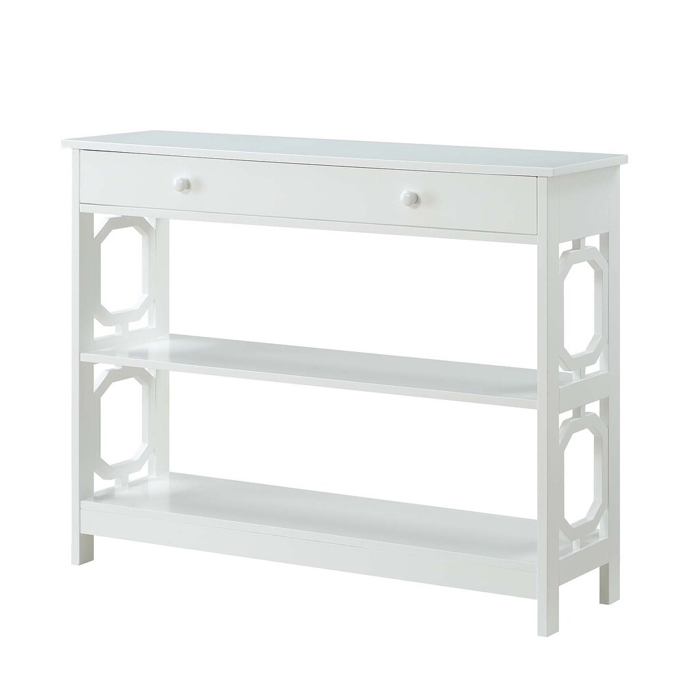 Convenience Concepts Omega 1 Drawer Console Table with Shelves