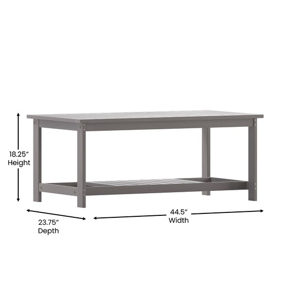 Indoor/Outdoor Poly Resin 2Tier Adirondack Coffee Table