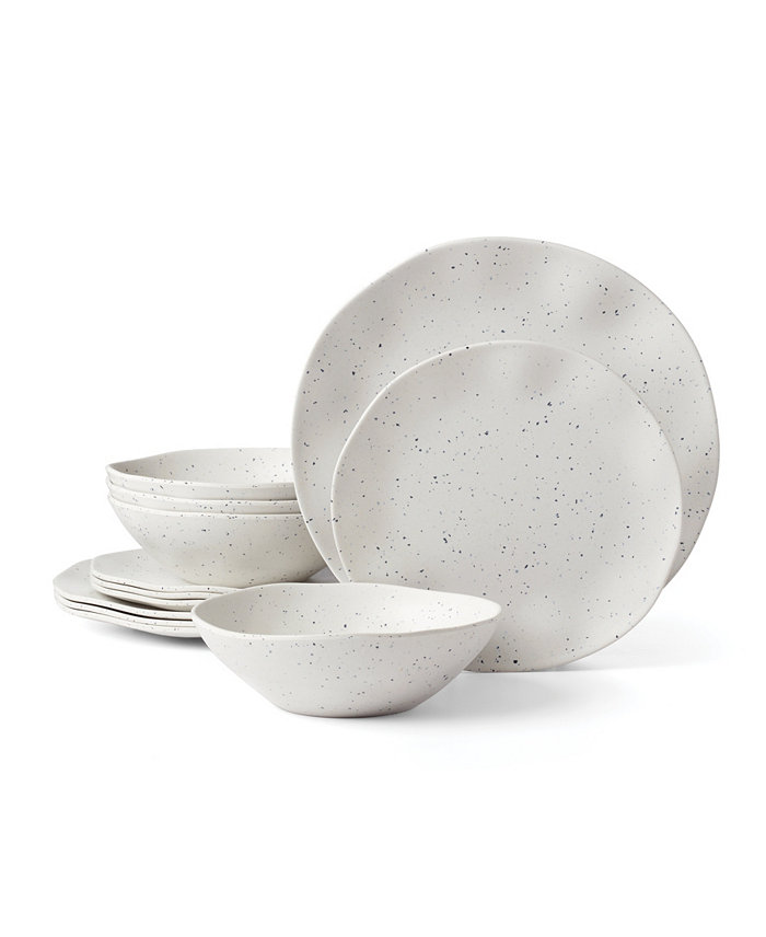 Oneida Terrazzo Melamine 12 Piece Dinnerware Set Service for 4