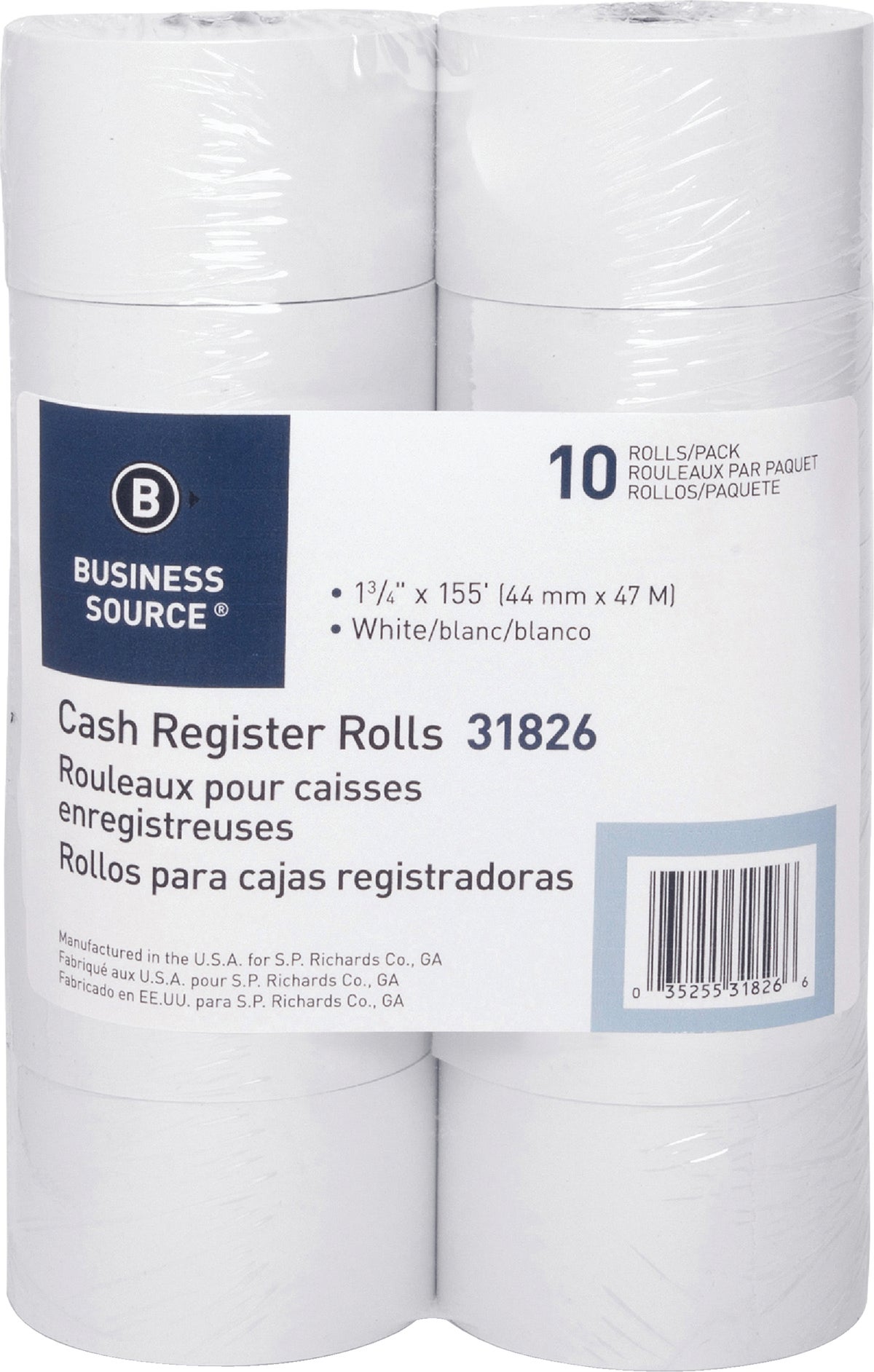 PM Company Roll Paper 1-3 4 In. X 150 Ft. White