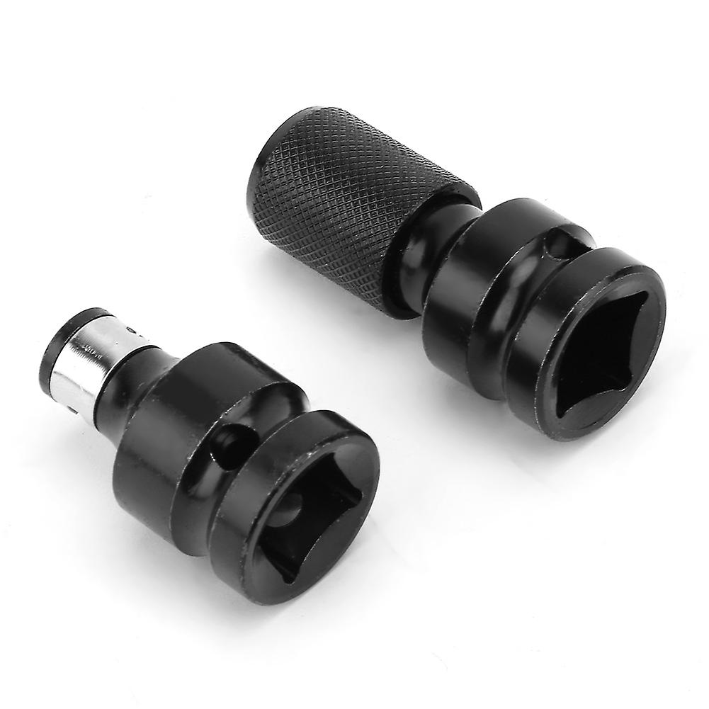 2pcs 1/2 To 1/4 Hex Female Telescopic Socket Adapter For Electric Wrench