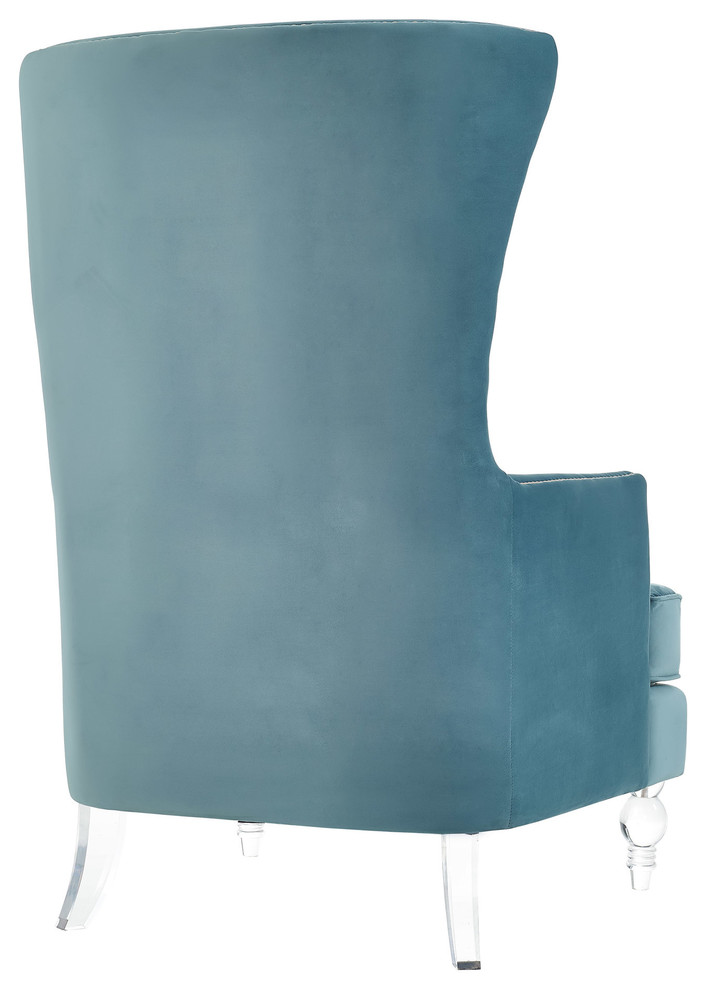 Bristol Sea Blue Tall Chair   Contemporary   Armchairs And Accent Chairs   by HedgeApple  Houzz